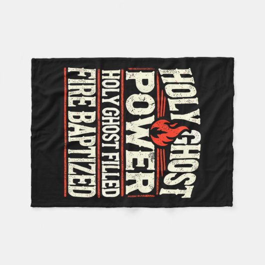 Ghost Power Christlich Faith Fleecedecke (Vorderseite (Horizontal))