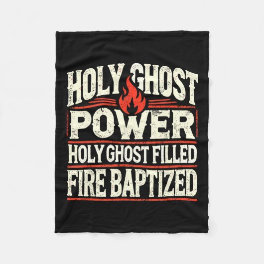 Ghost Power Christlich Faith Fleecedecke (Vorderseite)