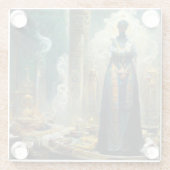 Ghost Priestess Fantasy Glasuntersetzer (Rückseite)