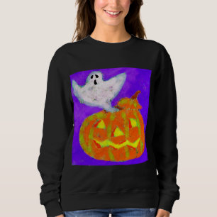 Ghost Pumpkin Abstrakte Halloween Art to Wear Sweatshirt