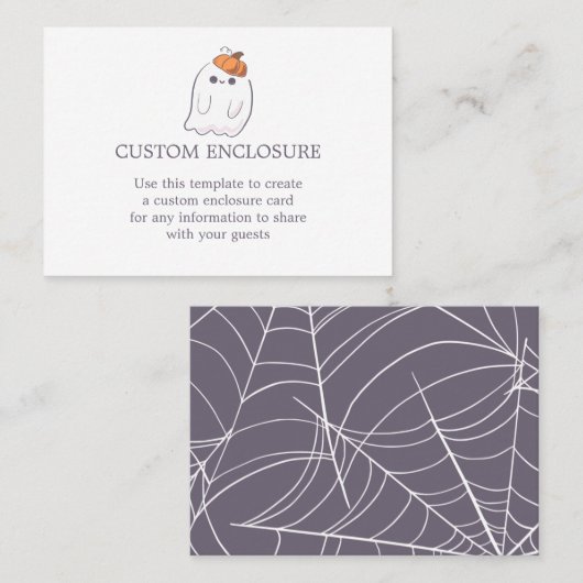 Ghost Pumpkin Custom Enclosure Card Visitenkarte (Vorne/Hinten)