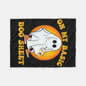 Ghost Pumpkin Gewürz Latte Fall Vibe Halloween Fun Fleecedecke (Vorderseite (Horizontal))