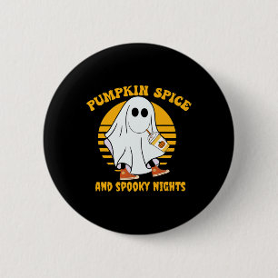 Ghost Pumpkin Gewürz Latte Fall Vibe Halloween Spo Button