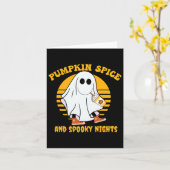 Ghost Pumpkin Gewürz Latte Fall Vibe Halloween Spo Karte (Gelbe Blume)