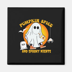 Ghost Pumpkin Gewürz Latte Fall Vibe Halloween Spo Magnet