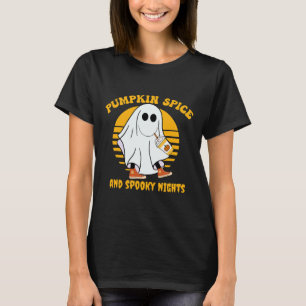 Ghost Pumpkin Gewürz Latte Fall Vibe Halloween Spo T-Shirt
