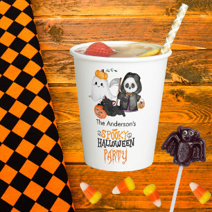 Ghost Pumpkin Grim Sensenmann Niedlich Black Cat H Pappbecher