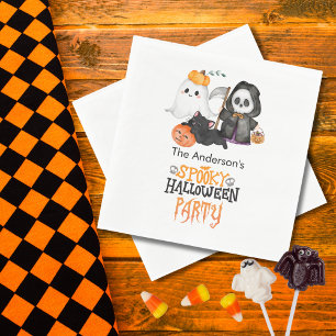 Ghost Pumpkin Grim Sensenmann Niedlich Black Cat H Serviette