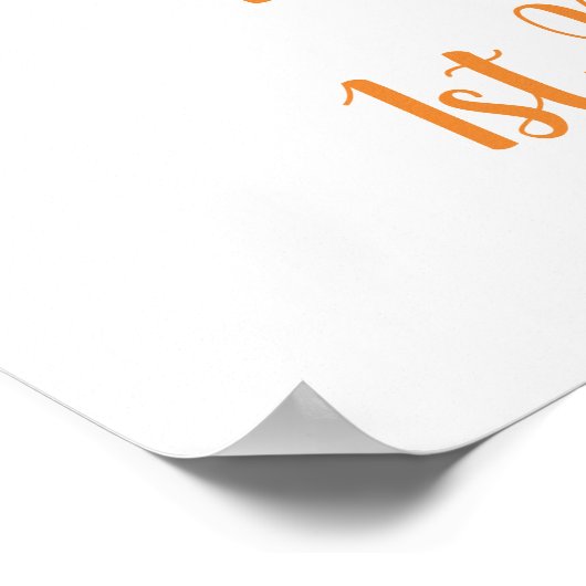 Ghost Pumpkin Halloween Geburtstag Willkommen Poster (Ecke)