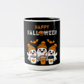 Ghost Pumpkin Halloween Zweifarbige Tasse (Mittel)