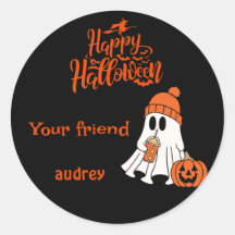 Ghost Pumpkin Happy Halloween Boo Personalisiert