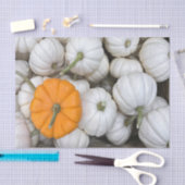 Ghost Pumpkins mit einer sneakfarbenen Orange Seidenpapier (Handwerk)