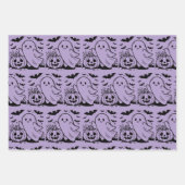 Ghost Pumpkins und Fledermäuse Halloween-Varietät Geschenkpapier Set (Vorderseite 3)