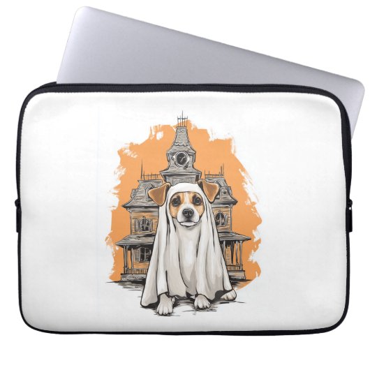 Ghost Pup - Spooky Dog Kostüm Laptopschutzhülle (Vorderseite)