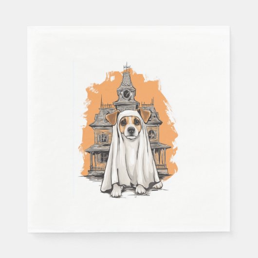 Ghost Pup - Spooky Dog Kostüm Serviette (Vorderseite)