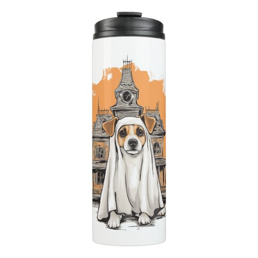 Ghost Pup - Spooky Dog Kostüm Thermosbecher (Vorderseite)
