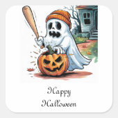 Ghost Quadratischer Aufkleber (Vorderseite)