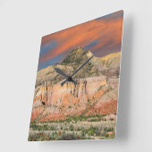 Ghost Ranch Mountain Pastels Quadratische Wanduhr (Winkel)