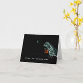 Ghost Rat on WIndy Halloween Night Note Card Karte (Gelbe Blume)