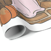 Ghost Reading Book Cat Liebhaber Halloween Geschenkpapier (Rolleneckpunkt)