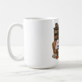 Ghost Reading Book Cat Liebhaber Halloween Kaffeetasse (Links)