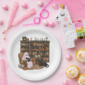 Ghost Reading Book Cat Liebhaber Halloween Pappteller (Party)