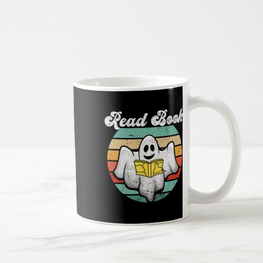 Ghost Reading Book Vintag Kaffeetasse (Rechts)