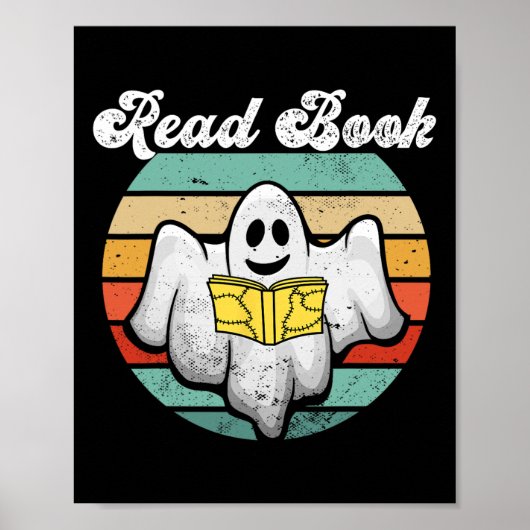 Ghost Reading Book Vintag Poster (Vorne)