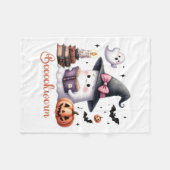Ghost Reading Buch Coquette Bow Halloween Mädchen  Fleecedecke (Vorderseite (Horizontal))
