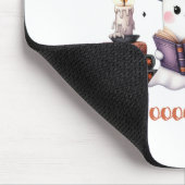 Ghost Reading Buch Coquette Bow Halloween Mädchen  Mousepad (Ecke)