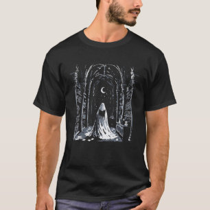 Ghost Reading Buch Gothic Halloween Librarian Libr T-Shirt