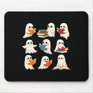 Ghost Reading Bücher Halloween Bücher Lover Lehrer Mousepad