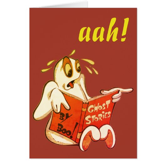 Ghost Reading Geist-Geschichten, Halloween-Karte (Vorne)