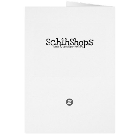 Ghost Reading, Halloween-Grußkarte (Hinten)