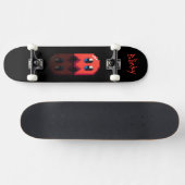 ghost Red Black Name Fan Art Pac-Man Skateboard (Horizontal)
