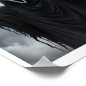 Ghost Red Heart Hands Y Face Halloween Valentines  Poster (Ecke)