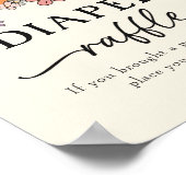 Ghost Retro Diaper Raffle Baby Dusche Spielzeichen Poster (Ecke)