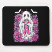 Ghost Ribbon Breast Cancer Awareness Halloween Flo Mousepad (Vorne)