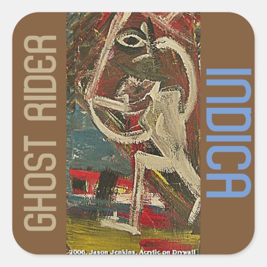 GHOST RIDER INDICA QUADRATISCHER AUFKLEBER (Vorderseite)