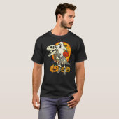 Ghost Riding Skull Dinosaur Halloween Skeleton Rex T-Shirt (Vorne ganz)