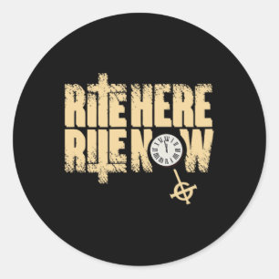 Ghost Rite Here Title Runder Aufkleber