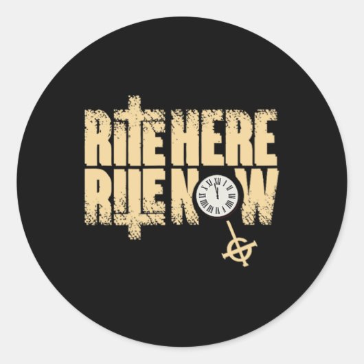 Ghost Rite Here Title Runder Aufkleber (Vorderseite)