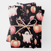 Ghost rosa Helloween Wrapping Paper Sheets Geschenkpapier Set (Beispiel)