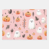 Ghost rosa Helloween Wrapping Paper Sheets Geschenkpapier Set (Vorderseite 2)
