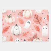Ghost rosa Helloween Wrapping Paper Sheets Geschenkpapier Set (Vorderseite)