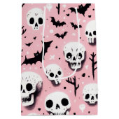 Ghost rosa Helloween Wrapping Paper Sheets Mittlere Geschenktüte (Rückseite)