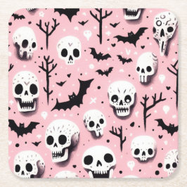 Ghost rosa Helloween Wrapping Paper Sheets Rechteckiger Pappuntersetzer