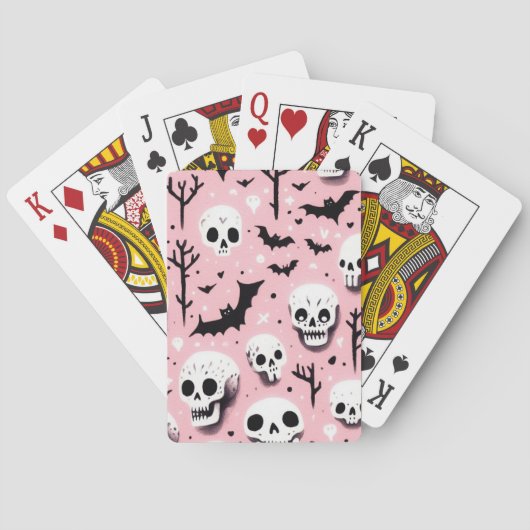 Ghost rosa Helloween Wrapping Paper Sheets Spielkarten (Rückseite)