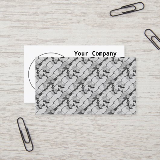 Ghost-Rose Klettern eines Kettenverbindungszauns N Visitenkarte (Vorderseite/Rückseite Beispiel)