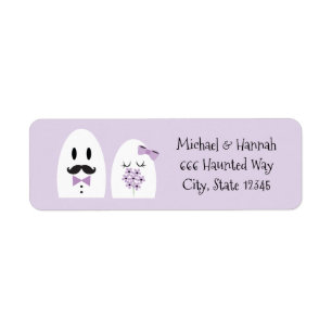 Ghost Rücksendeadressen-Aufklebers Halloween Hochz